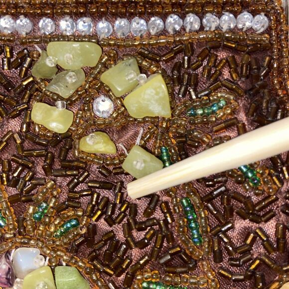 Vintage Handled Purse Handbag Victorian Style Genuine Black Onyx Carnelian - Picture 11 of 15